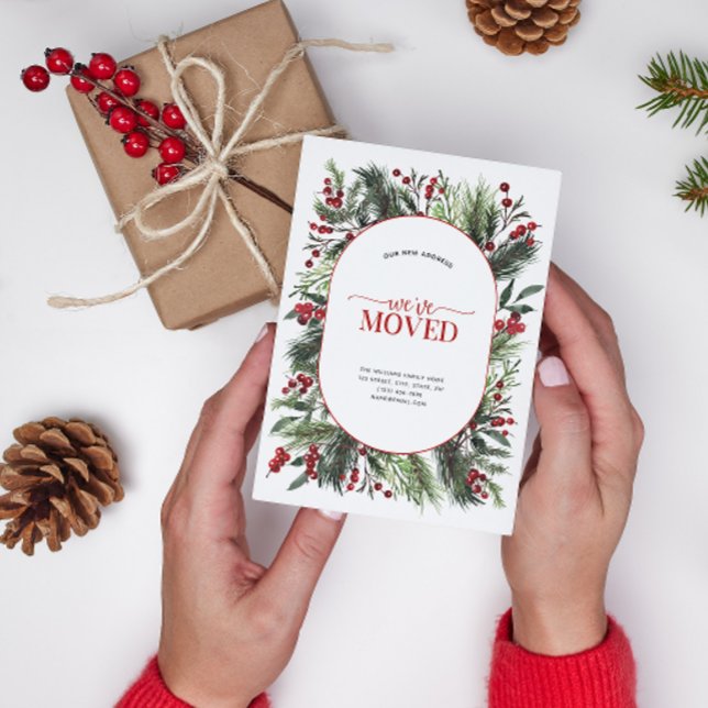 Hemos cambiado la cálida postal de Invitación de i (Celebrate the new beginning with this festive 'We've Moved" postcard!
)