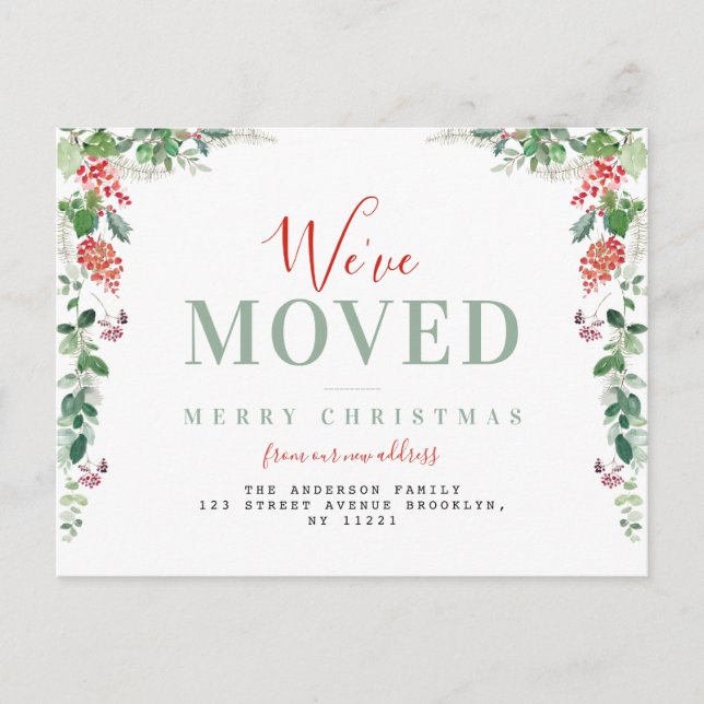 hemos movido a navidades vacaciones invitación en  (Anverso)