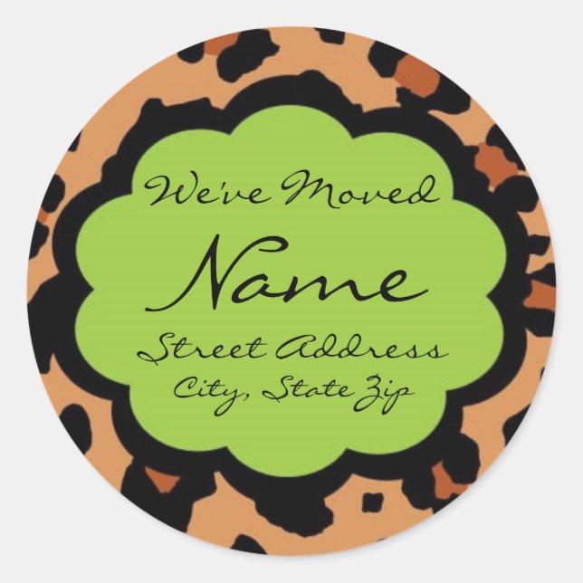 Hemos movido al Pegatina del Personalizable Lepord (Anverso)