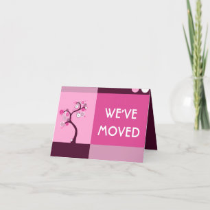 hemos movido el árbol retro de invitación