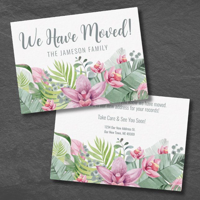 Hemos Movido El Cambio De La Tarjeta De Dirección (We Have Moved Change Of Address Card)