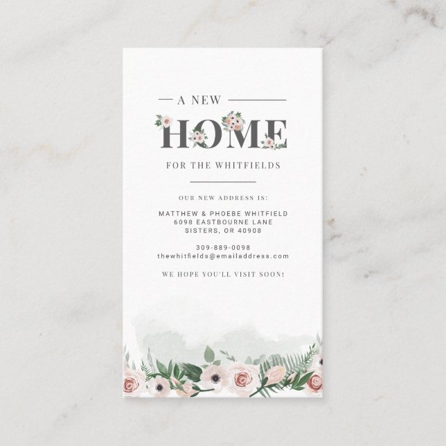 Hemos movido la floral nueva Invitación de movimie (Anverso)