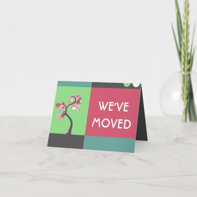 hemos movido la invitación : árbol retro (Anverso)