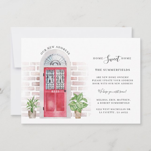 Hemos movido la Invitación de movimiento de acuare (Anverso)