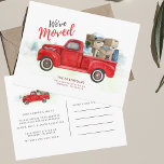 Hemos movido la Invitación de mudanza del Camión R<br><div class="desc">¡Comparte tu emoción con tus amigos y familiares! Esta clásica acuarela de camión rojo vintage que hemos movido la tarjeta de invitación tiene tanto un guión decorativo como fuentes modernas que se pueden personalizar fácilmente haciendo clic en el botón "Personalizar". ¿Planear un fiesta de limpieza? Personalizar fácilmente esta postal para...</div>