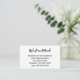 Hemos movido la Invitación en movimiento de blanco