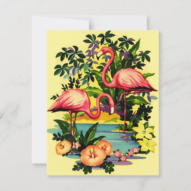 Hemos movido la Invitación Flamingos en el lado de (Anverso)