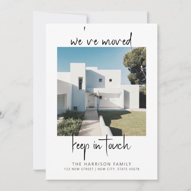 Hemos movido la Invitación moderna de movimiento d (Anverso)