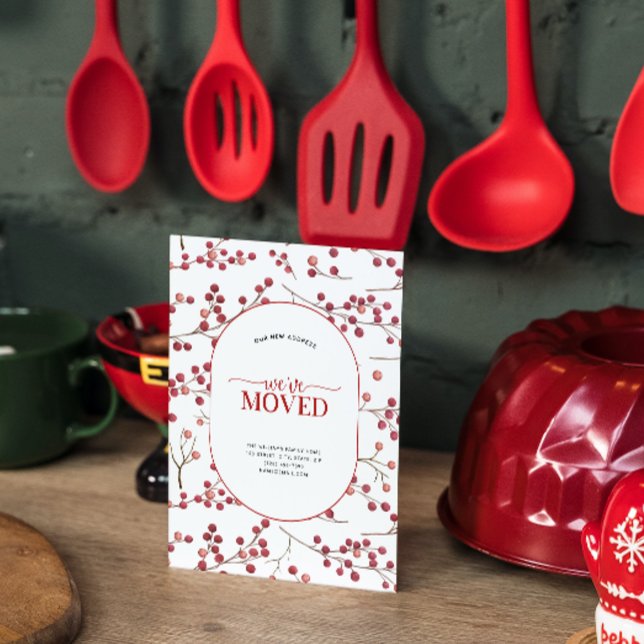 Hemos movido la Invitación natural del movimiento  (Sending your family and friends a festive 'We've Moved!' Christmas card!
)