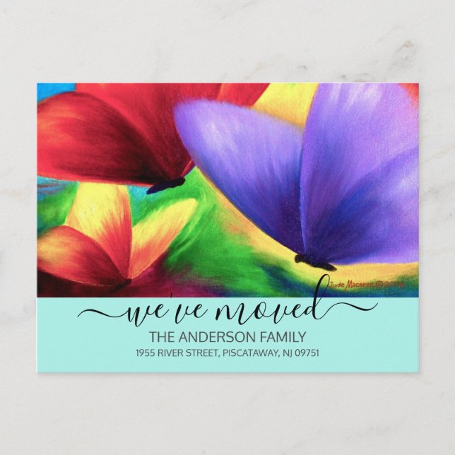 Hemos movido la mariposa de la Invitación Verde az (Anverso)