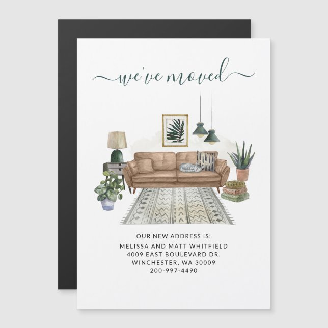 Hemos movido la Moda nueva dirección Invitación de (Anverso/Reverso)