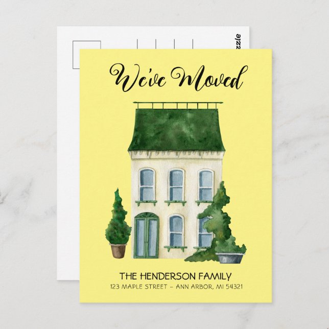 Hemos movido la nueva Invitación de mudanza a casa (Anverso / Reverso)