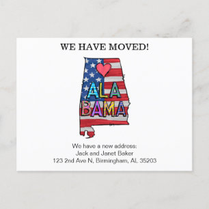 Hemos movido la postal estatal de Alabama