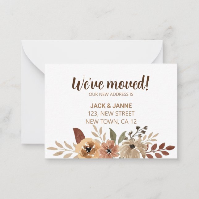 Hemos movido la tarjeta de Invitación de acuarela  (Anverso)