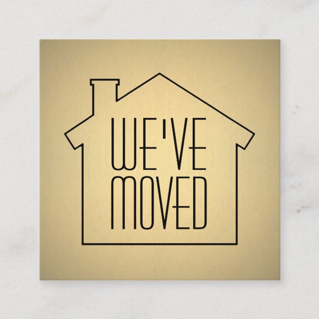 Hemos movido negro y la tarjeta moderna del (Anverso)