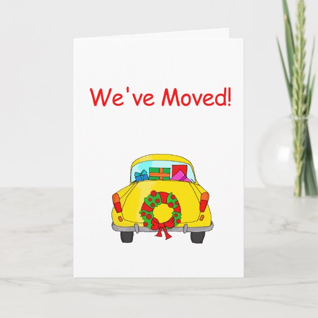 Hemos movido un auto con la tarjeta de Navidades d (Anverso)