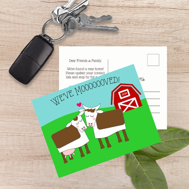 Hemos movido vacas y granero Nueva tarjeta postal  (Subido por el creador)