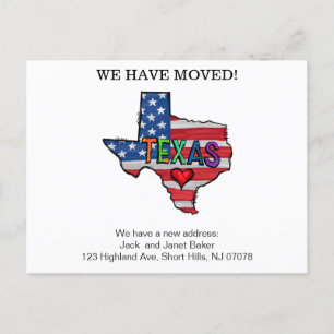 Hemos mudado estados de Texas moviendo Invitación