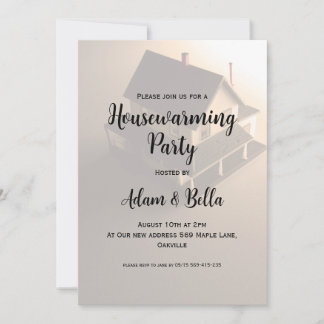 hemos mudado invitaciones modernas para inauguraci