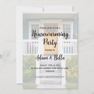 hemos mudado invitaciones modernas para inaugurar