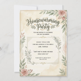 hemos mudado invitaciones modernas para inaugurar