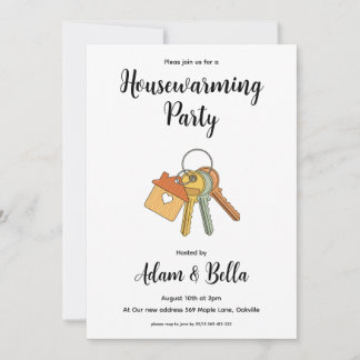 hemos mudado invitaciones modernas para inaugurar