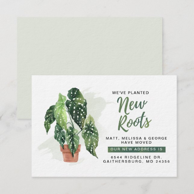 Hemos plantado nuevas raíces de Invitación en movi (Anverso / Reverso)