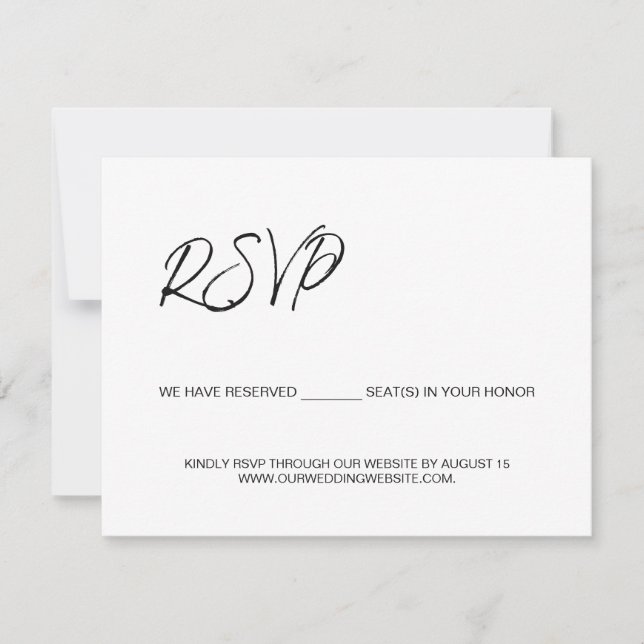 Hemos reservado asientos para usted plantilla mini (Anverso)