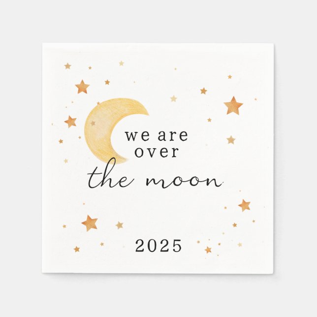 "Hemos terminado la luna" servilleta de papel para (Anverso)