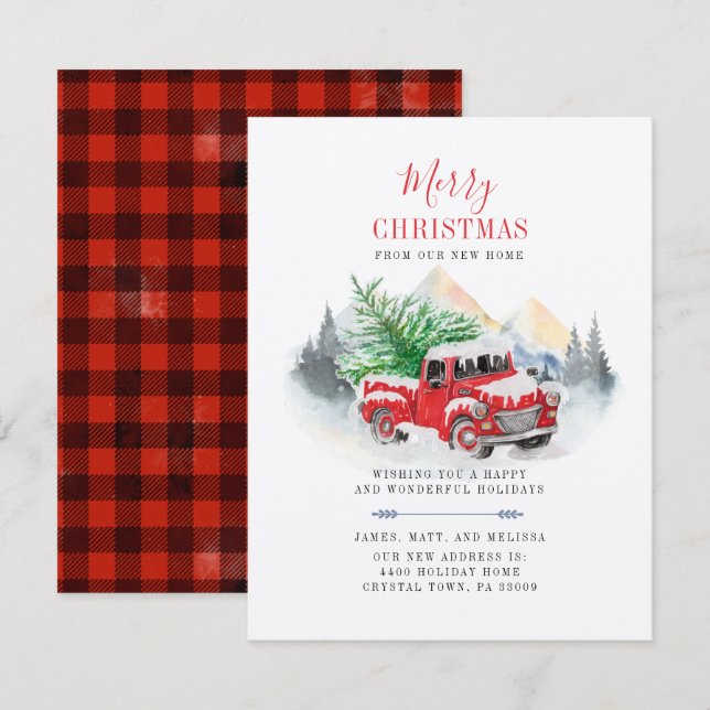 Hemos trasladado Invitación de mudanza de Navidade (Anverso / Reverso)