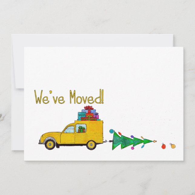 Hemos trasladado la tarjeta de Navidades de coches (Anverso)