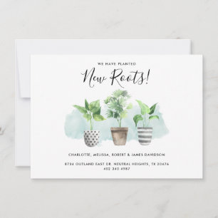 Hemos trasladado plantas nuevas raíces Invitación 