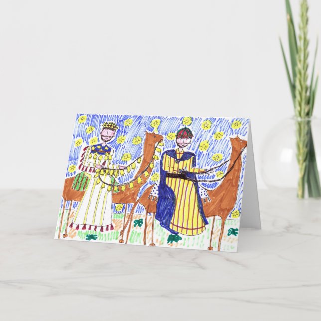 Hemos venido adorarlo tarjeta de Navidad (Anverso)