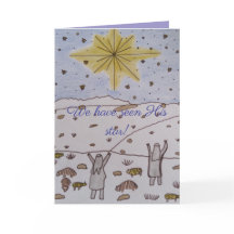 ¡Hemos visto su estrella! tarjeta de navidades