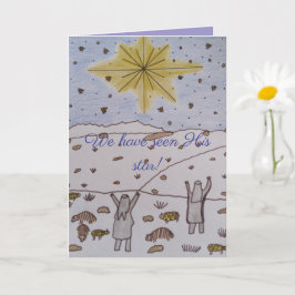 ¡Hemos visto su estrella! tarjeta de navidades