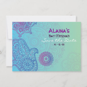 HEMSA HAND Bat Mitzvah Invitación Guardar fecha