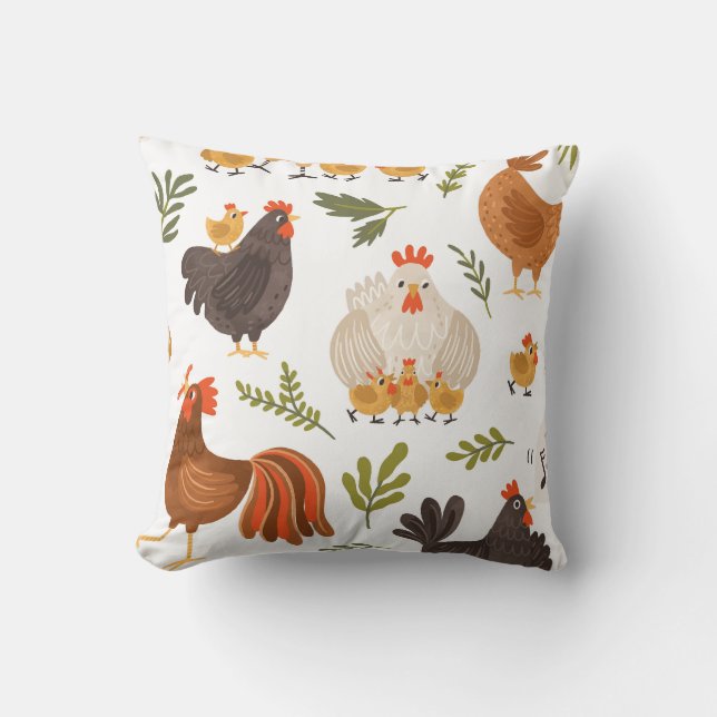 Hen, Cojín decorativo de pollo (Anverso)