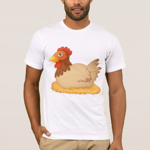 Hen Sobre La Camiseta De Los Huevos