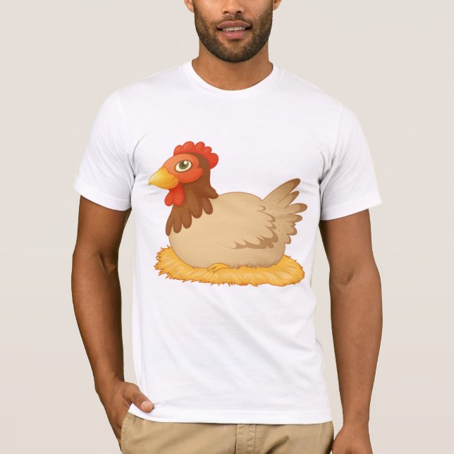 Hen Sobre La Camiseta De Los Huevos (Anverso)