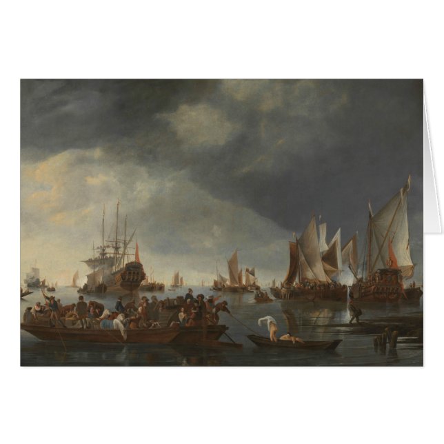Hendrick Dubbels - Puerto con veleros (Anverso (Horizontal))