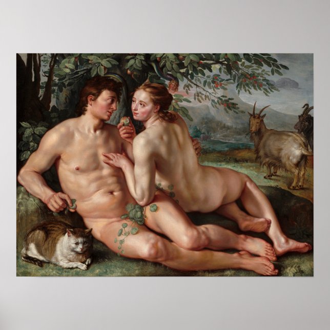 Hendrick Goltzius La Caída del Hombre 1616 Arte Pa (Frente)