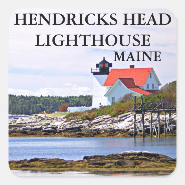 Hendricks Head Lighthouse, Pegatinas de Maine (Anverso)