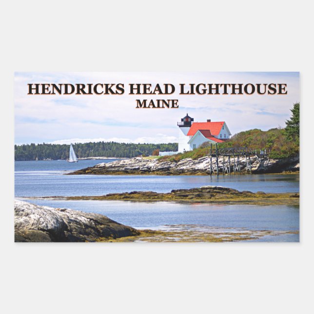 Hendricks Head Lighthouse, Pegatinas de Maine (Anverso)