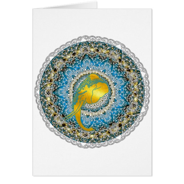 Henna Elephant Mandala Ganesha Regalos por la Ment (Frente)