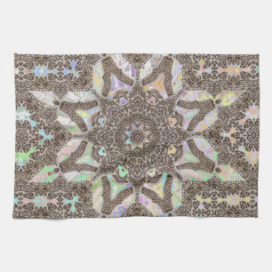 Henna Phownix Fractal Mandala Toalla de cocina de 