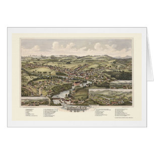 Henniker, mapa panorámico del NH - 1889