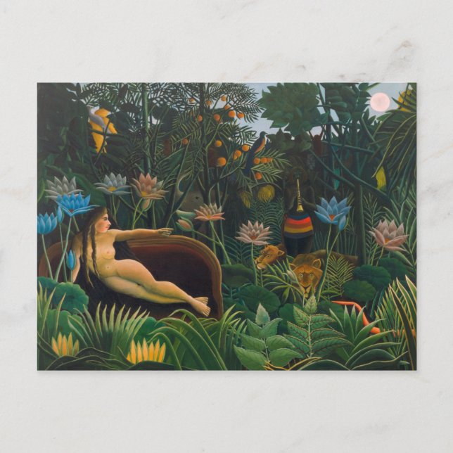 Henri Rousseau La tarjeta naivista de sueño CC0691 (Anverso)