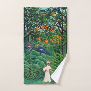 Henri Rousseau - Mujer caminando en un bosque exót