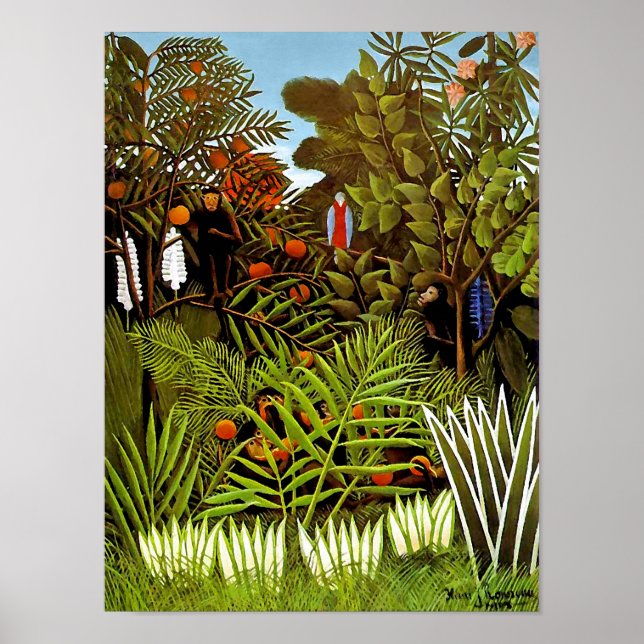 Henri Rousseau - Paisaje exótico Arte de la jungla (Frente)