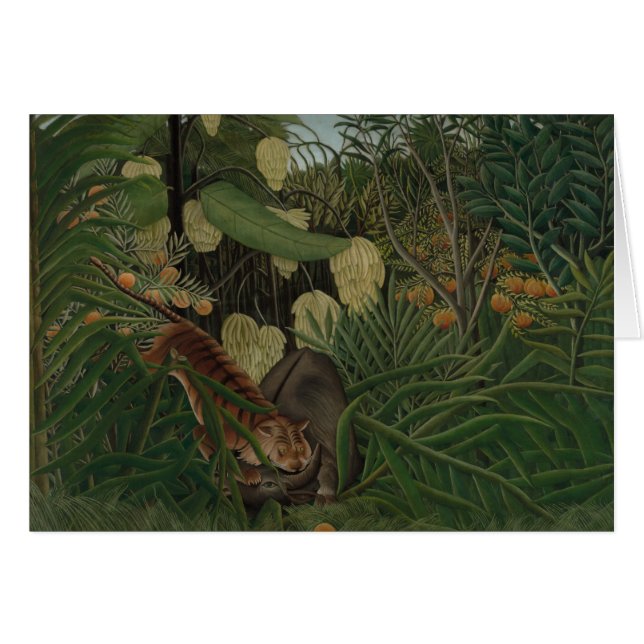Henri Rousseau - Pelea entre un tigre (Anverso (Horizontal))